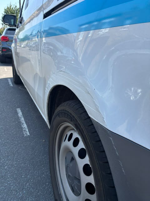 Vehicle bodywork and paint repair in the SP Vehicle Repairs workshop, image 1